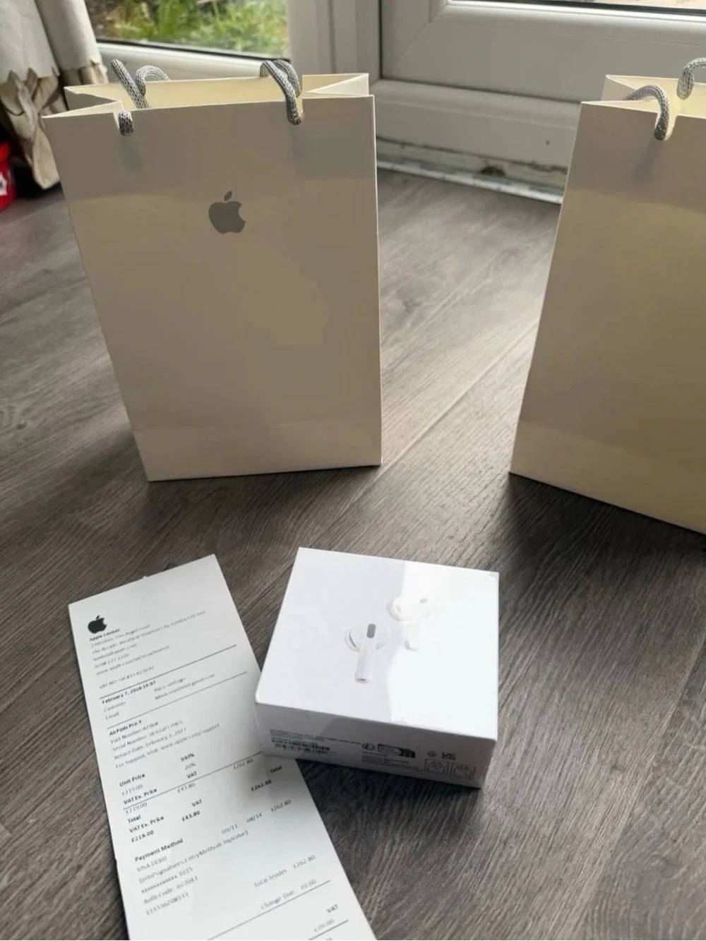 Apple White AirPods Pro with Branded Apple Gift Bags